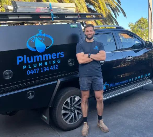 Plumber at a job in Highton and Geelong West